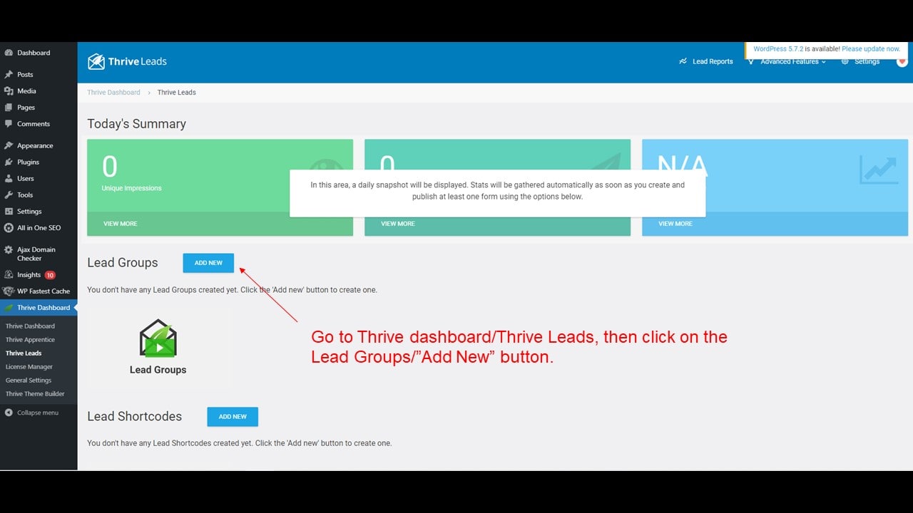 Create a Lightbox (POP-UP) page with “Thrive Leads”