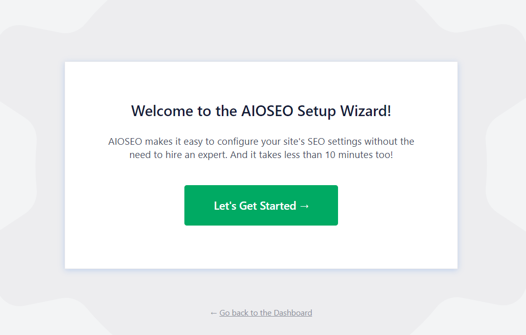 AIOSEO - Let’s Get Started